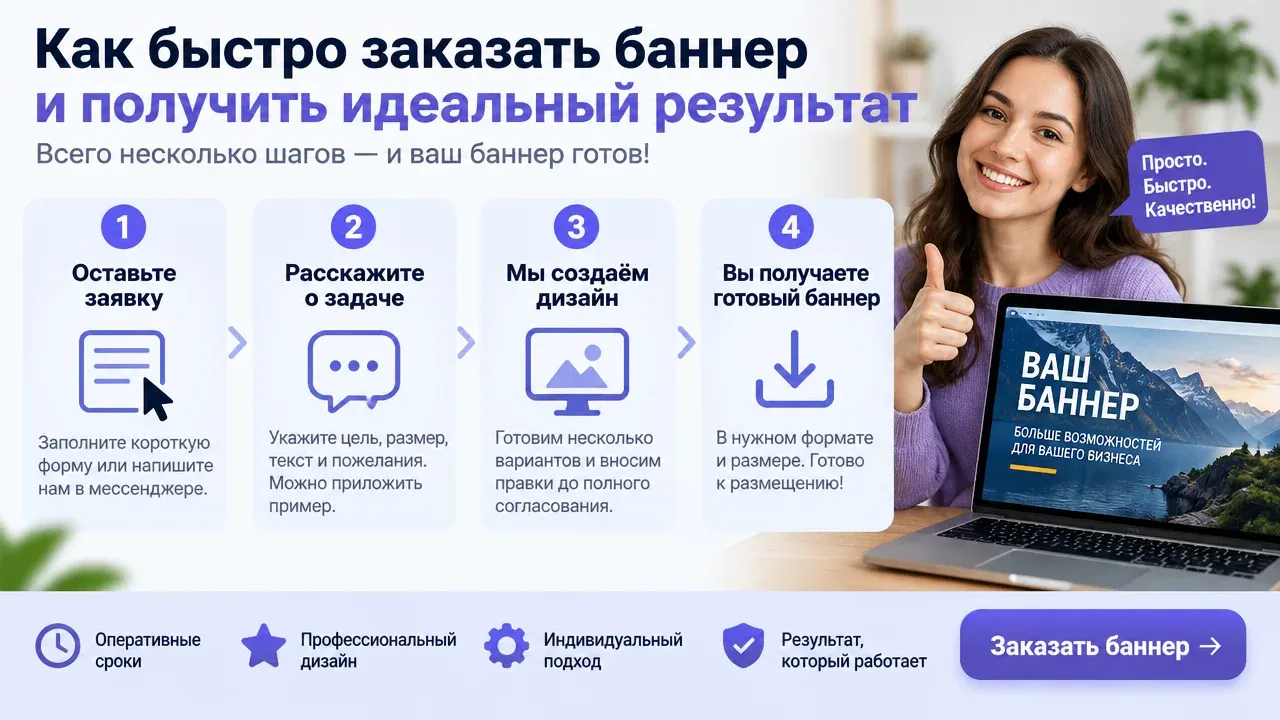 Как заказать баннер за 5 минут и получить идеальный результат?