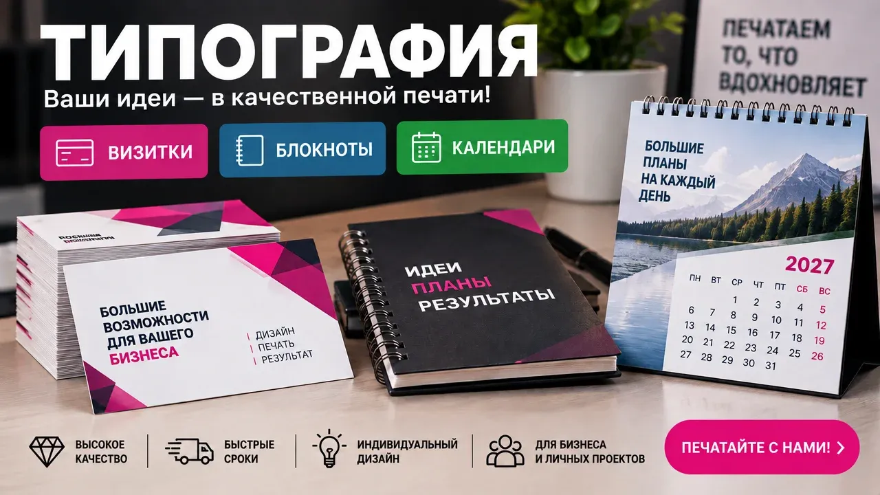 Заказная полиграфия: От визитки до упаковки.